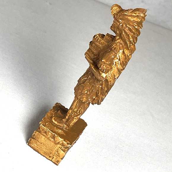 Dollhouse Miniature Vtg Indian Cigar Statue 1:12 Scale Distressed Paint 5.25 in - Picture 4 of 6